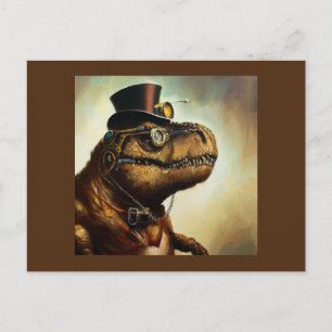 Carte Postale T Rex Steampunk