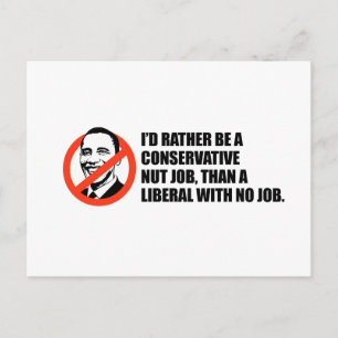 Carte Postale T-shirt anti-Obama - Nut job ou No job