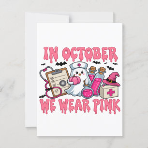 Carte Postale T-shirt Bow 2025 Cancer du sein Cancer du sein A