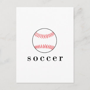 Carte Postale T-Shirt de sport drôle et hilarant Soccer Baseball