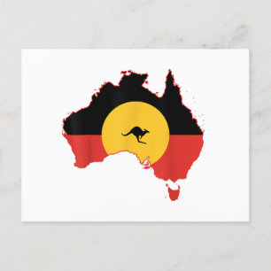 Carte Postale T Shirt Drapeau Aborigène Australie Cadeau pour Au
