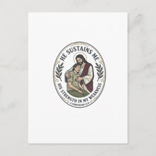 Carte Postale T-Shirt Encouragement de Jésus pour Maladie Chroni
