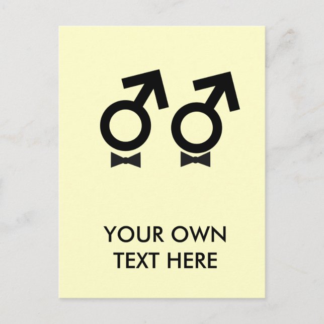 Carte Postale T-shirt mariage gay (Devant)