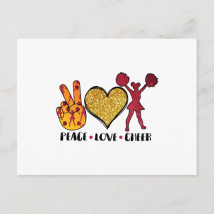 Carte Postale T Shirt Paix Amour Cheer Cool