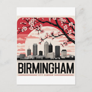 Carte Postale T-shirt Skyline Birmingham City Alabama