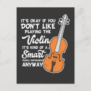 Carte Postale T-shirt violon - Jeu de violon violon intelligent 