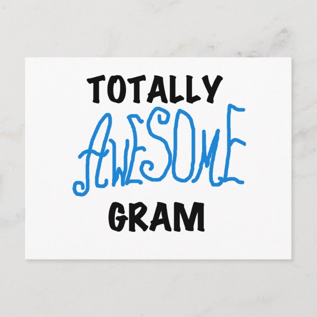 Carte Postale T-shirts bleus et cadeaux de gramme totalement (Devant)