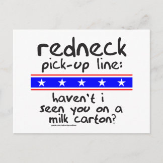 CARTE POSTALE T-SHIRTS DE LIGNE DE LAIT DE CARTON REDNECK