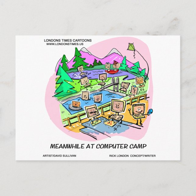 Carte Postale T-shirts drôles, mugs, cadeaux, etc. pour le camp  (Devant)