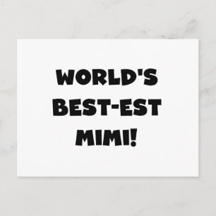 Carte Postale T-shirts et cadeau noirs des textes Mimi du