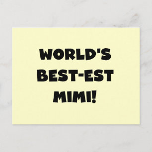 Carte Postale T-shirts et cadeau noirs des textes Mimi du