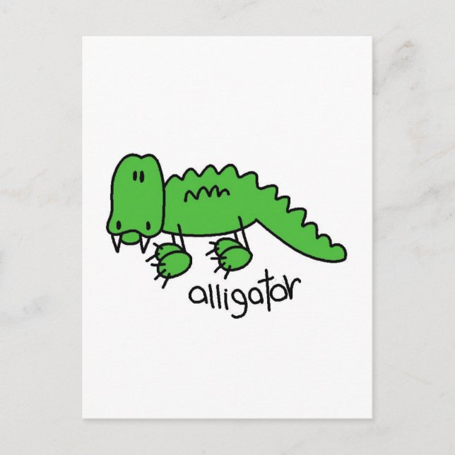 Carte Postale T-shirts et cadeaux Alligator (Devant)