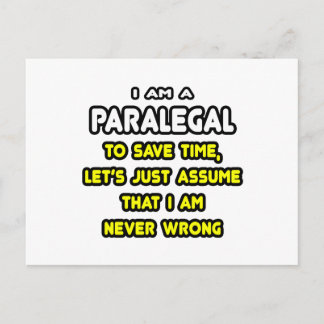 Carte Postale T-shirts et cadeaux amusants paralegal
