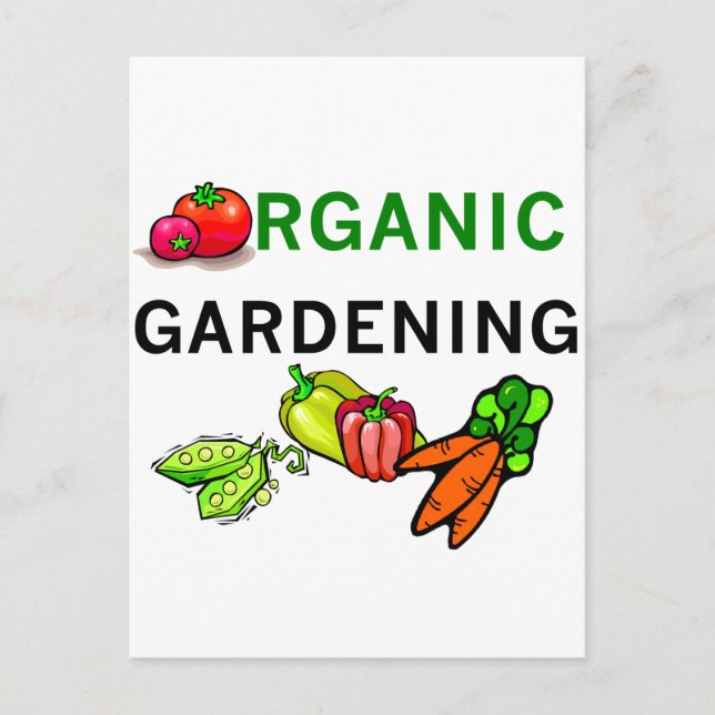Carte Postale T-shirts et cadeaux bio de jardinage (Devant)