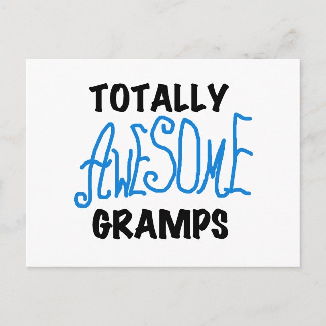 Carte Postale T-shirts et cadeaux Blue Totally Awesome Gramps (Devant)