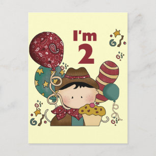 Carte Postale T-shirts et cadeaux Cowboy 2e anniversaire