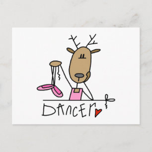 Carte Postale T-shirts et cadeaux Dancer Reindeer