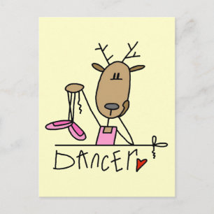 Carte Postale T-shirts et cadeaux Dancer Reindeer