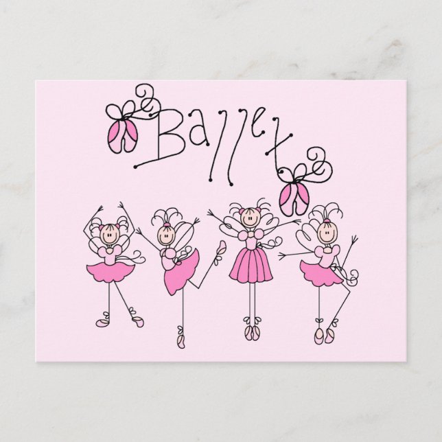 Carte Postale T-shirts et cadeaux de ballet (Devant)