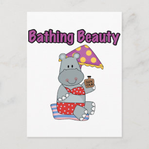 Carte Postale T-shirts et cadeaux de beauté Hippo Bathing
