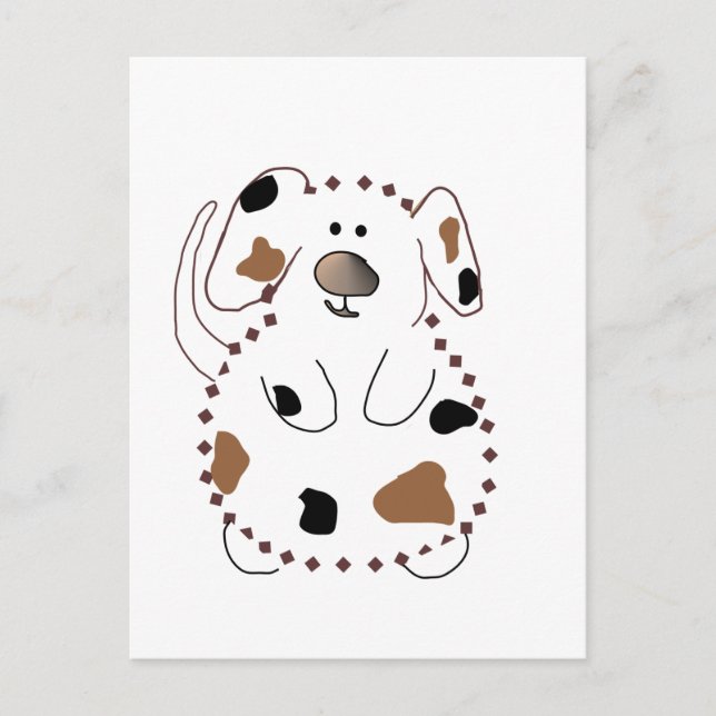 Carte Postale T-shirts et cadeaux de chien de bande dessinée (Devant)