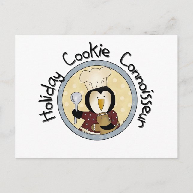 Carte Postale T-shirts et cadeaux de Cookie Penguin Connoisseur (Devant)