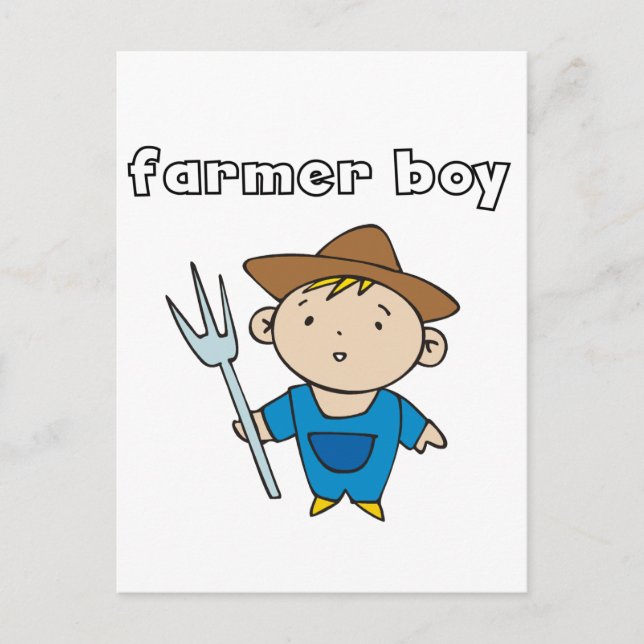 Carte Postale T-shirts et cadeaux de garçon d'agriculteur (Devant)