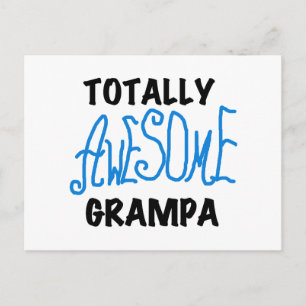 Carte Postale T-shirts et cadeaux de Grampa bleu absolument géni