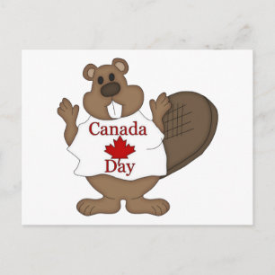 Carte Postale T-shirts et Cadeaux de la Fête du Canada Castor