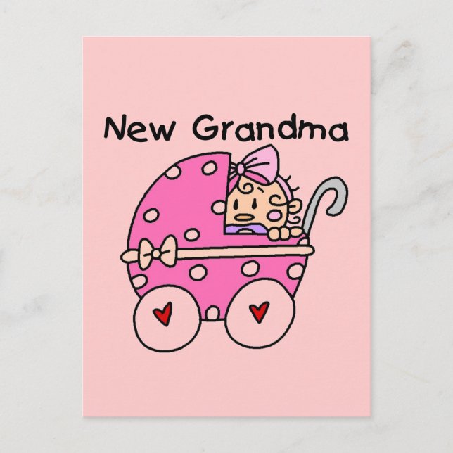 Carte Postale T-shirts et cadeaux de la nouvelle grand-mère (Devant)