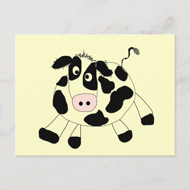 Carte Postale T-shirts et cadeaux de la vache de ferme (Devant)