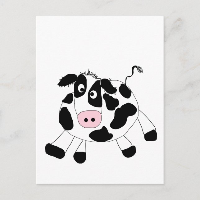 Carte Postale T-shirts et cadeaux de la vache de ferme (Devant)