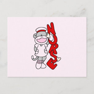 Carte Postale T-shirts et cadeaux de l'infirmière singe de choc