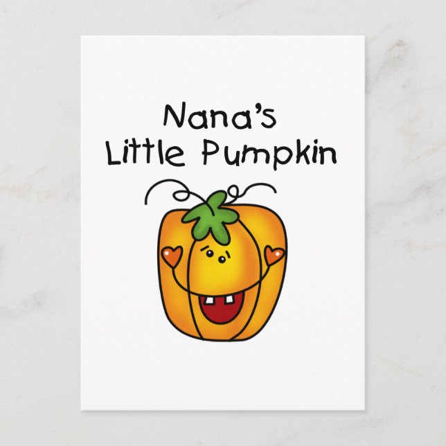 Carte Postale T-shirts et cadeaux de Nana's Little Citrouille (Devant)