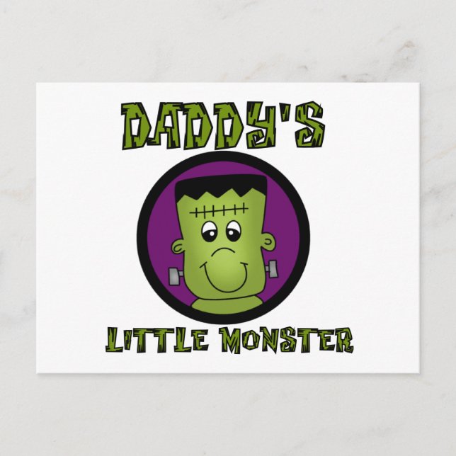 Carte Postale T-shirts et cadeaux de papa Little Monster (Devant)