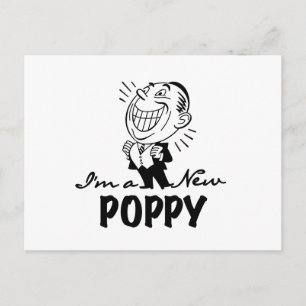 Carte Postale T-shirts et cadeaux de pavot nouveaux souriants