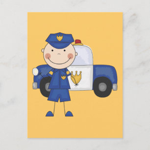 Carte Postale T-shirts et cadeaux de policiers masculins
