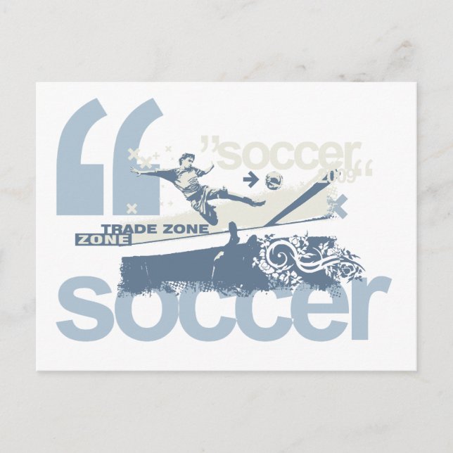 Carte Postale T-shirts et cadeaux de soccer de la zone commercia (Devant)