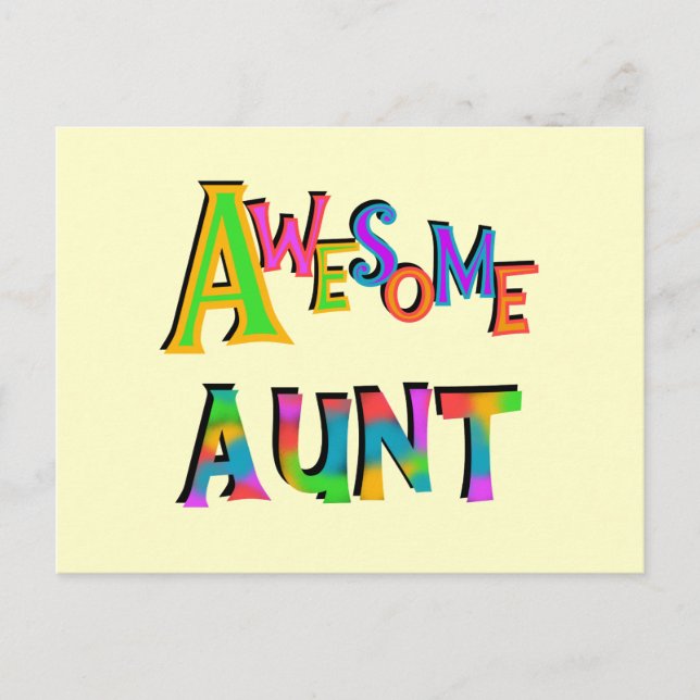 Carte Postale T-shirts et cadeaux de Tantes extraordinaires (Devant)