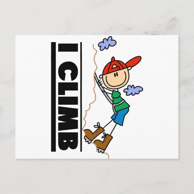 Carte Postale T-shirts et cadeaux d'Escalades de roche (Devant)