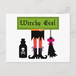 Carte Postale T-shirts et cadeaux d'Halloween Witchy Girl