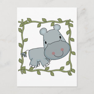 Carte Postale T-shirts et cadeaux d'hippopotame de bébé