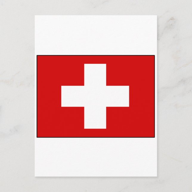 Carte Postale T-shirts et cadeaux Drapeaux suisses (Devant)