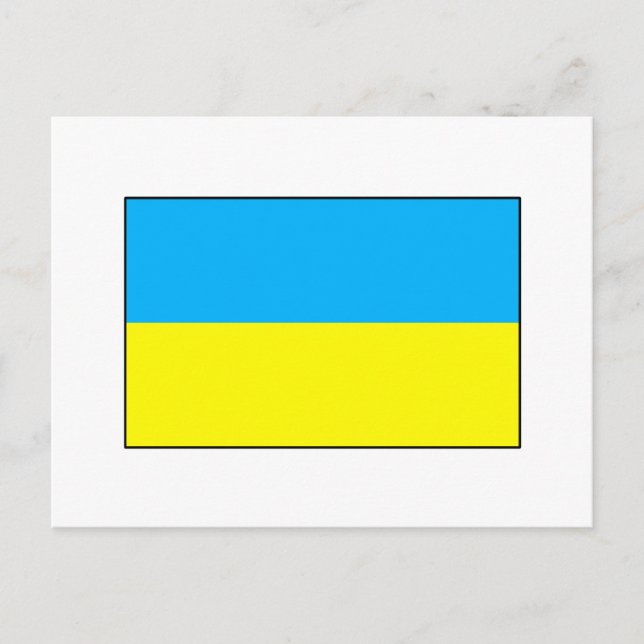Carte Postale T-shirts et cadeaux du drapeau ukrainien (Devant)