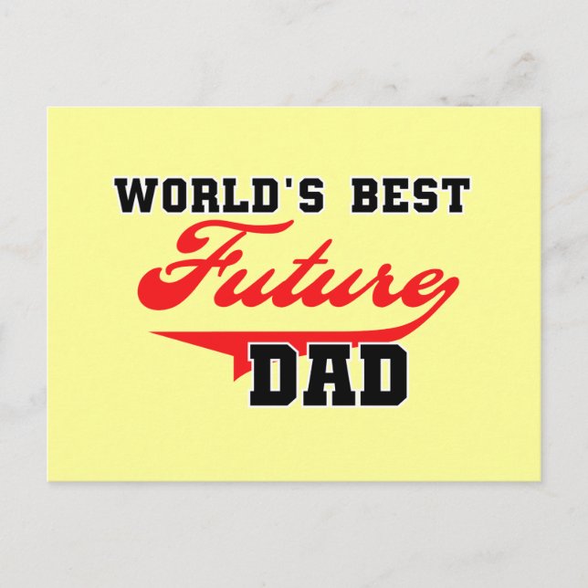 Carte Postale T-shirts et cadeaux du meilleur futur papa du mond (Devant)