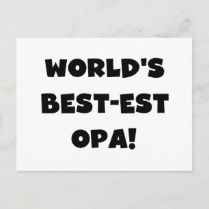 Carte Postale T-shirts et cadeaux du meilleur opa Black Text au 