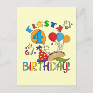Carte Postale T-shirts et cadeaux Fiesta 4th Birthday