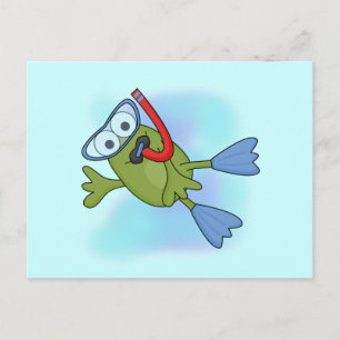 Carte Postale T-shirts et cadeaux Frog Snorkeler