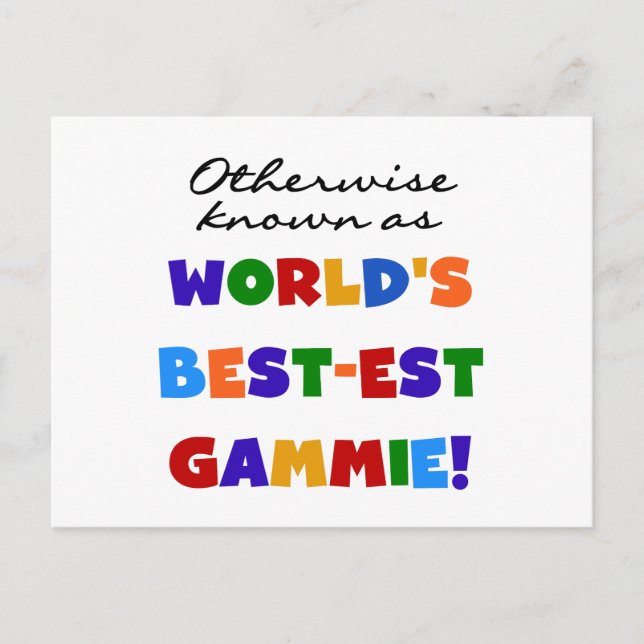 Carte Postale T-shirts et cadeaux Gammie les plus beaux du monde (Devant)