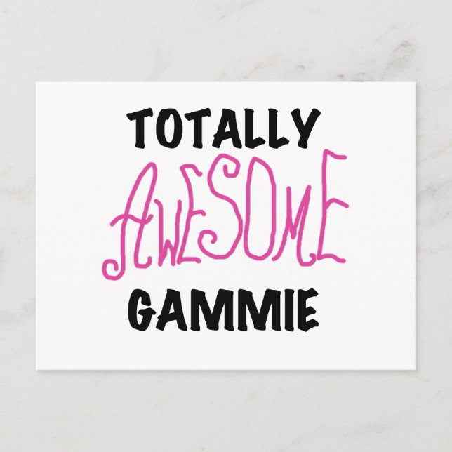 Carte Postale T-shirts et cadeaux Gammie Pink totalement géniaux (Devant)